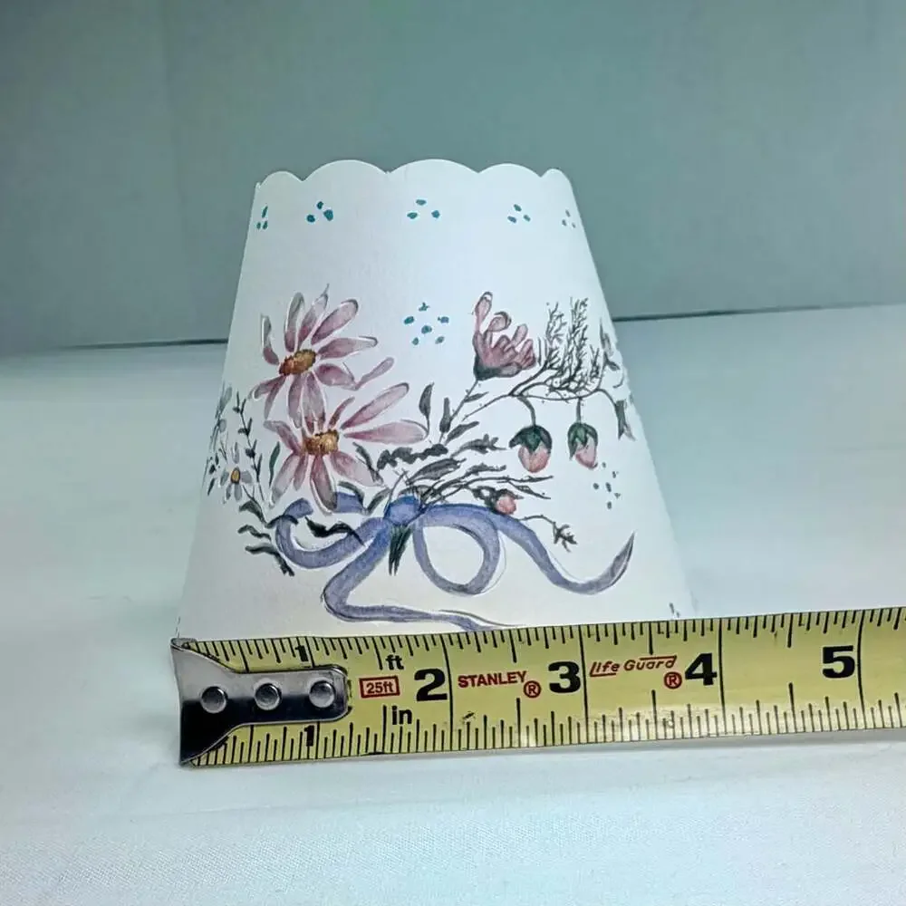 Joan McCoy 2-Piece Set Paper Floral Chandelier Lamp Shades